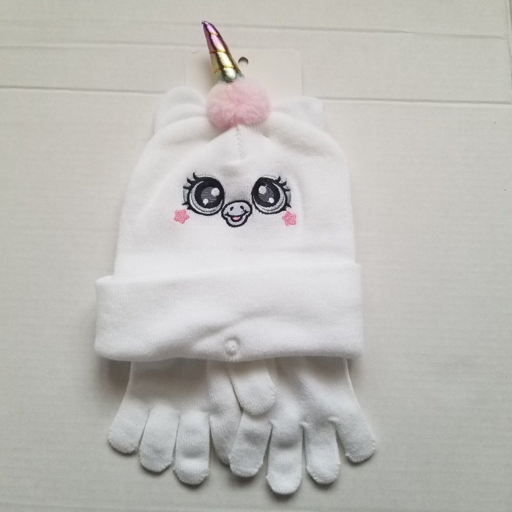 Unicorn Toque and Glove Set